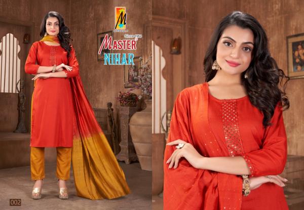 Master Nihar Regular Wear Kurti Pant And Dupatta Collection